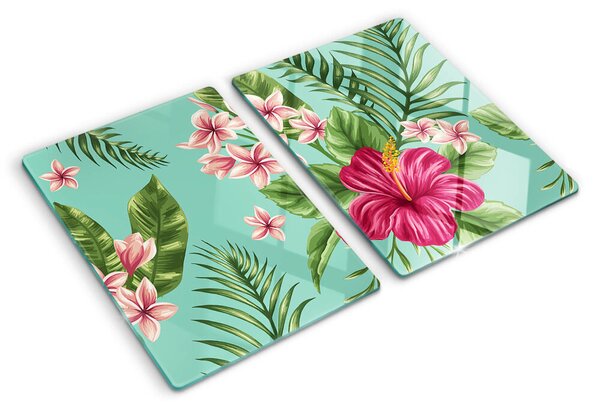 Tocător de bucătărie Model floral tropical