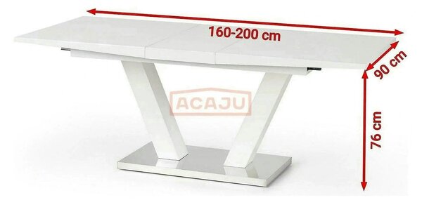 Masa extensibila VISION, alb, 160/200x90x76 cm