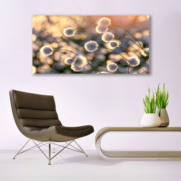 Tablou pe panza canvas Flori Floral Gray