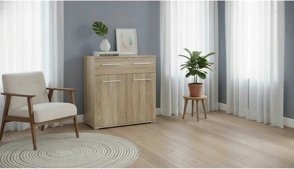Comoda Lima KM1, stejar sonoma, PAL, 77x40x82 cm