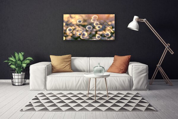 Tablou pe panza canvas Flori Floral Gray