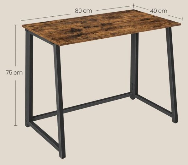 Birou de calculator pliabil în stil loft - compact și practic