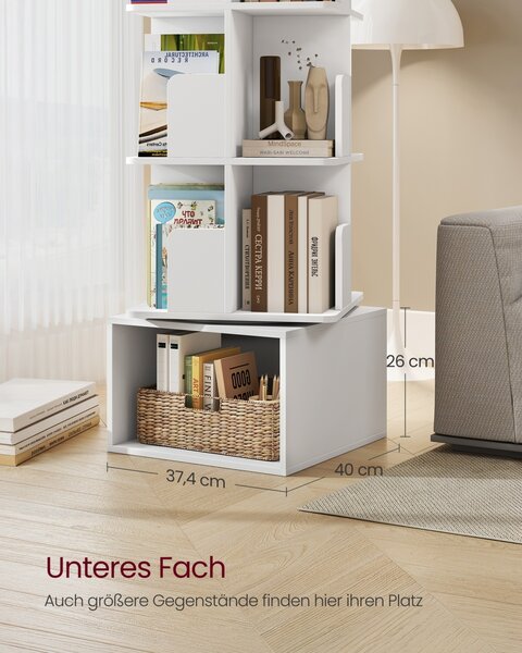 Biblioteca, Alba, Alb, 40x40x124.6 cm