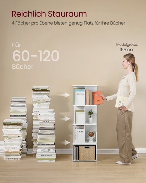 Biblioteca, Alba, Alb, 40x40x124.6 cm