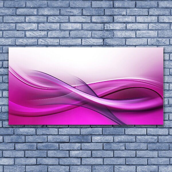 Tablou pe sticla Abstract Art Roz Alb Gri
