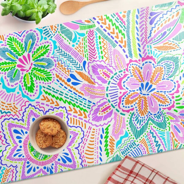 Tocător sticlă Model floral în stil boho