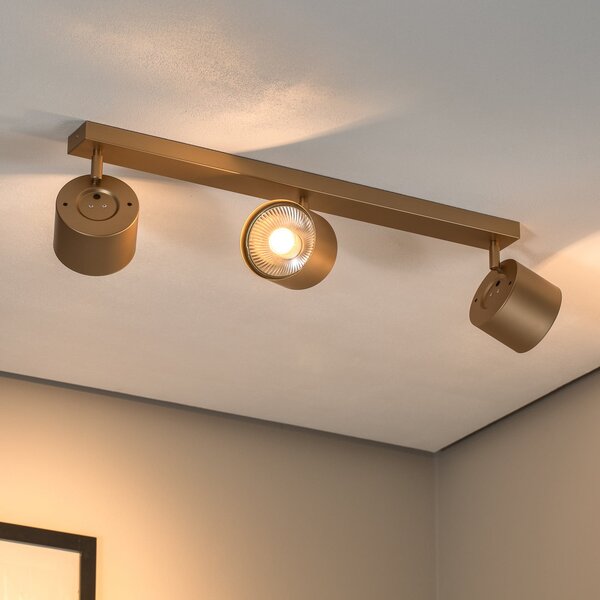 Argon Spot de tavan Chloe reglabil cu 3 becuri, auriu,, Auriu / Alamă, Camera de zi / sufragerie, Metal, Modern