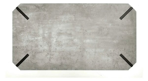 Masuta EMILY GREY, gri/negru, 110x60x42 cm