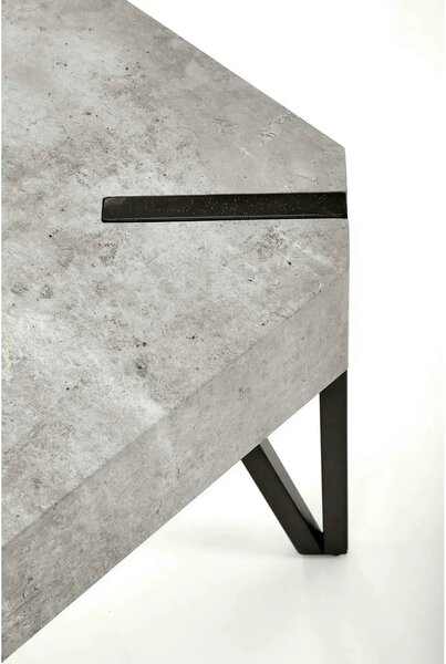 Masuta EMILY GREY, gri/negru, 110x60x42 cm