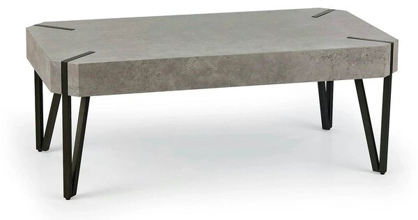 Masuta EMILY GREY, gri/negru, 110x60x42 cm