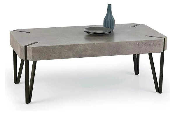 Masuta EMILY GREY, gri/negru, 110x60x42 cm