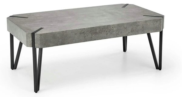 Masuta EMILY GREY, gri/negru, 110x60x42 cm