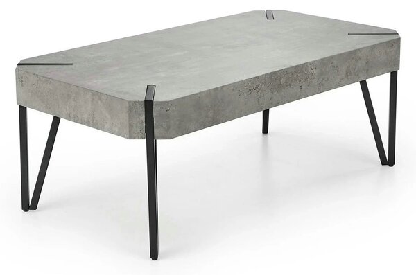 Masuta EMILY GREY, gri/negru, 110x60x42 cm