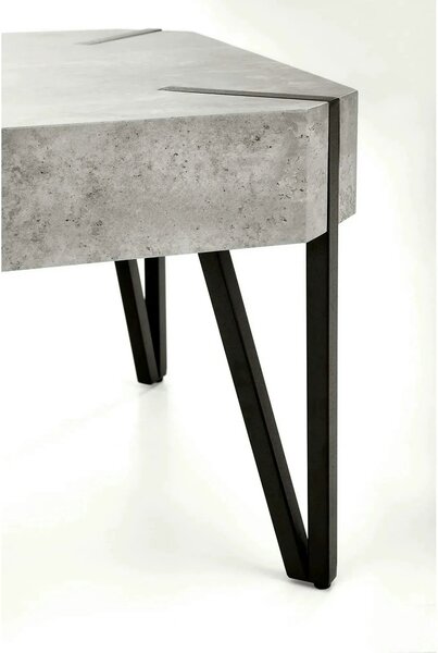 Masuta EMILY GREY, gri/negru, 110x60x42 cm