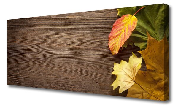 Tablou pe panza canvas Frunze Floral Verde Portocaliu