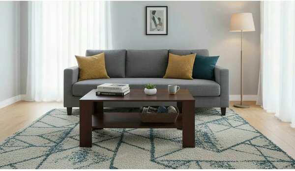 Masuta cafea KWADRO, nuc inchis, 110x65x53 cm