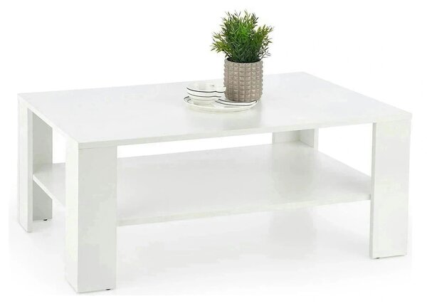Masuta cafea KWADRO, alb, 110x65x53 cm