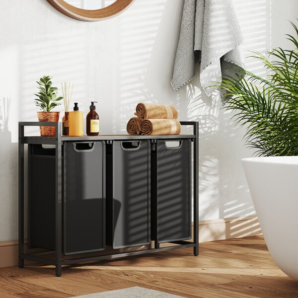 Cos de rufe, Vigo, Negru, 92.5x33x72cm