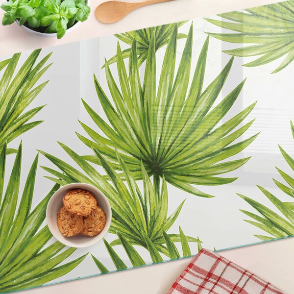 Tocător de bucătărie Frunze de palmier în nuanțe de verde