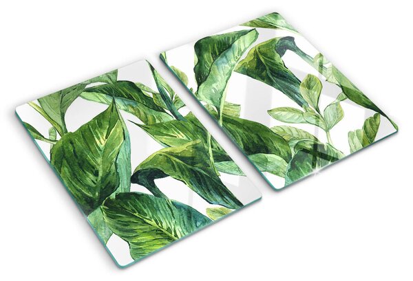 Tocător sticlă Frunze de plante tropicale