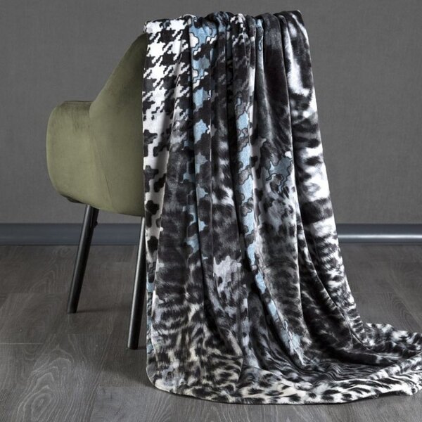 Pătură frumoasă, gri, caldă, pentru sufragerie Lăţime: 150 cm | Lungime: 200 cm