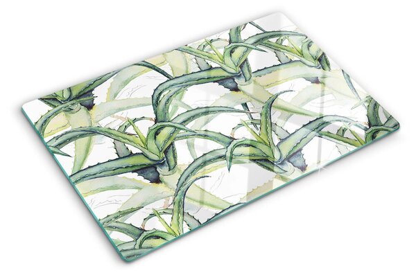 Tocător de bucătărie Frunze de plantă în stil acuarelă