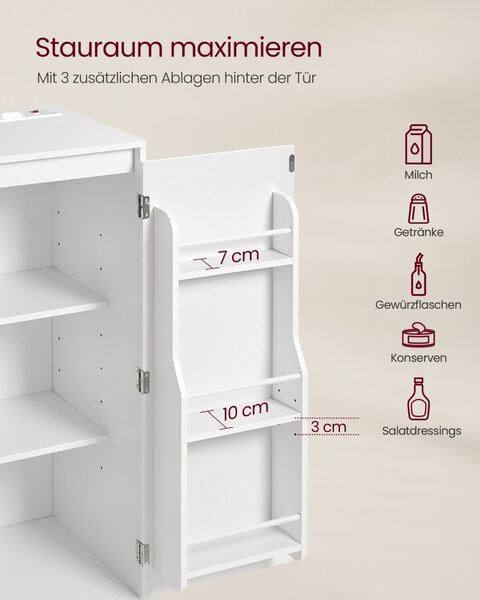 Dulap bucatarie microunde, Mateo, Alb, 90x40x90 cm