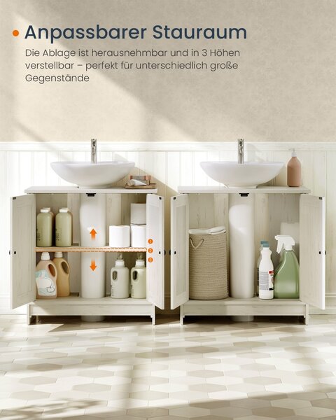 Masca lavoar, Elena, Alb, 20x23x70 cm
