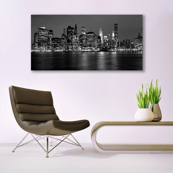 Tablou pe panza canvas Oraș Case Gray