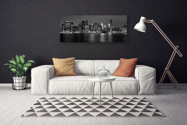 Tablou pe panza canvas Oraș Case Gray