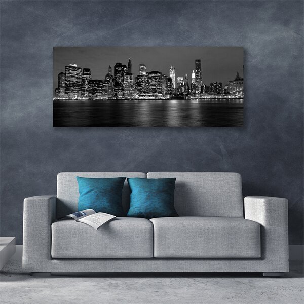 Tablou pe panza canvas Oraș Case Gray