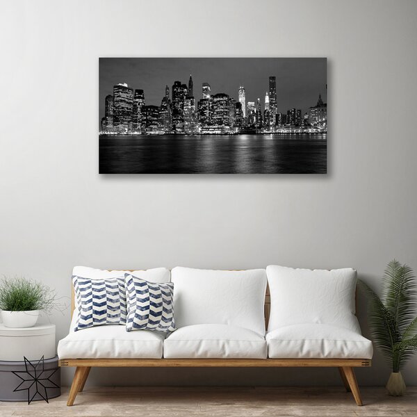 Tablou pe panza canvas Oraș Case Gray