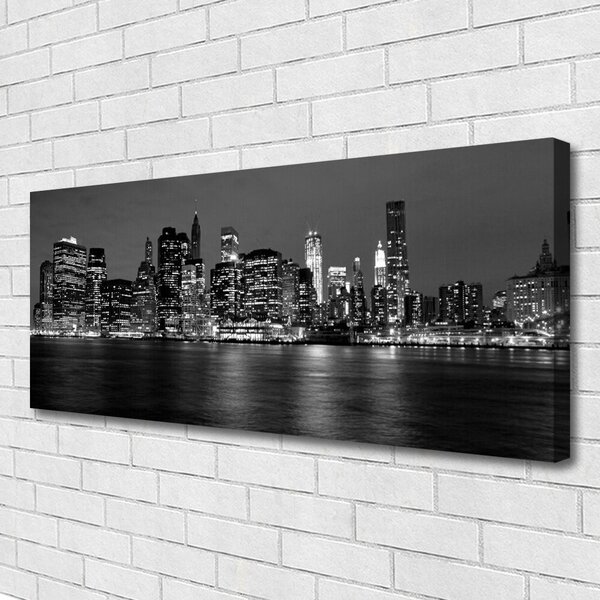 Tablou pe panza canvas Oraș Case Gray