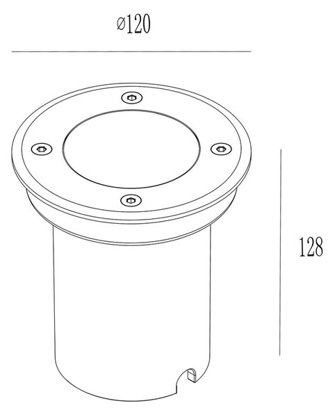 Lucande Lampă de podea încastrată Ava, Ø 12 cm, rotundă, IP67, GU10, reglabil, Metalic, Oțel inoxidabil, Modern, Corpuri de iluminat încastrate rotunde