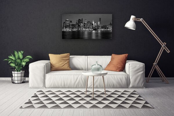 Tablou pe panza canvas Oraș Case Gray