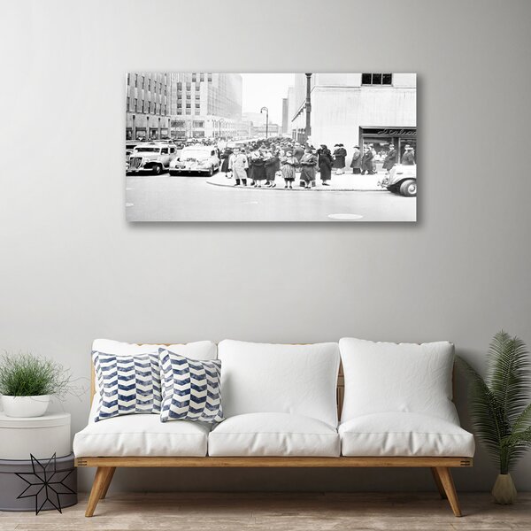 Tablou pe panza canvas Oraș Case Gray