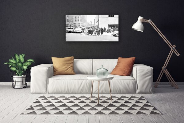 Tablou pe panza canvas Oraș Case Gray