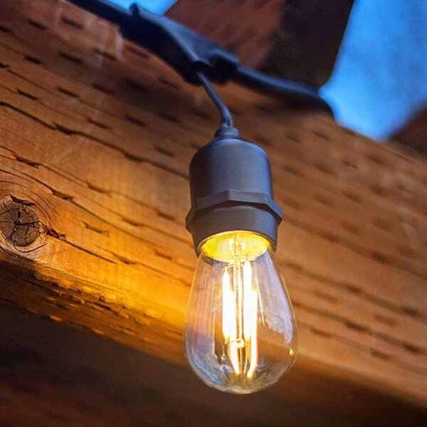 Bec S14 LED transparent din plastic Dimabil E27 2W