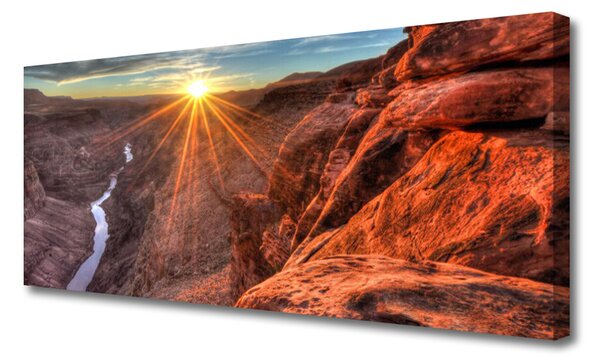Tablou pe panza canvas Sun Desert Peisaj Galben Maro
