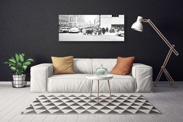 Tablou pe panza canvas Oraș Case Gray