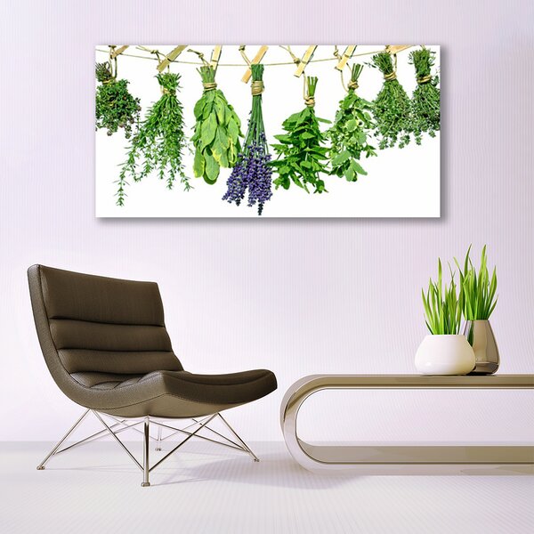 Tablou pe sticla Petale Floral Verde Violet