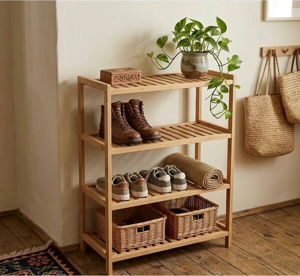Pantofar ST8, stejar natural, lemn, 53x26x65 cm