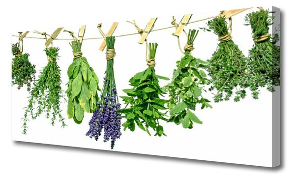 Tablou pe panza canvas Petale Floral Verde Violet