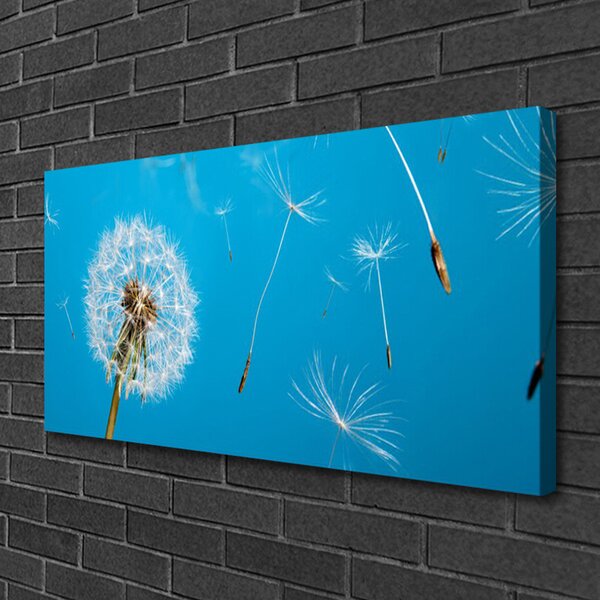 Tablou pe panza canvas Păpădie Floral Alb
