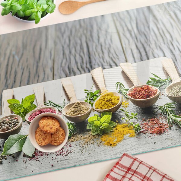 Tocător din sticlă Condimente și ierburi aromatice