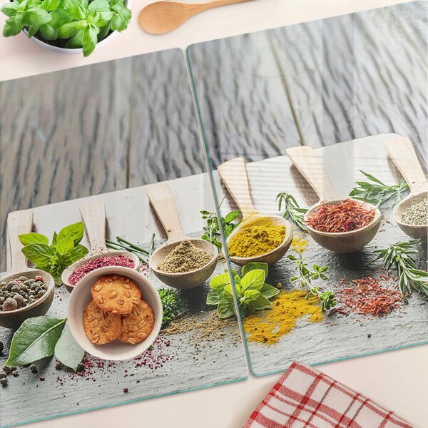 Tocător din sticlă Condimente și ierburi aromatice