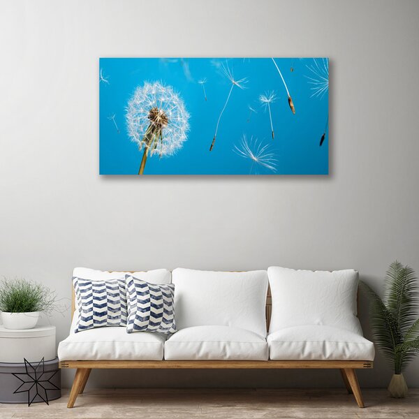 Tablou pe panza canvas Păpădie Floral Alb