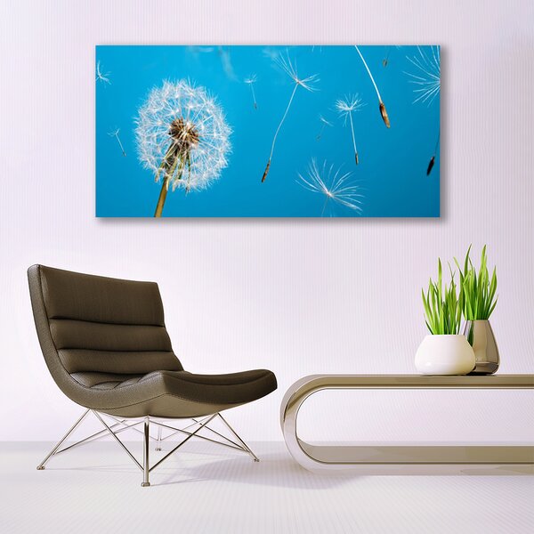 Tablou pe panza canvas Păpădie Floral Alb