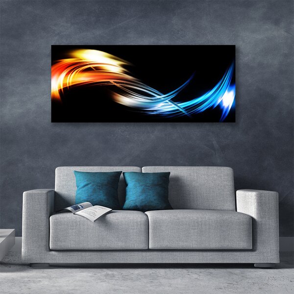 Tablou pe panza canvas Abstract Art Negru Galben Portocaliu Albastru