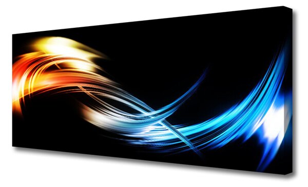 Tablou pe panza canvas Abstract Art Negru Galben Portocaliu Albastru